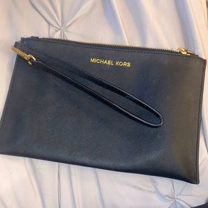 Michael Kors black wristlet